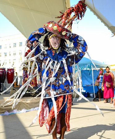 Dancers in motion at the Afro-Diasporic Ocean Festival